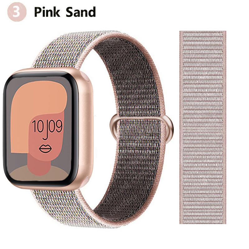 2 шт. Ремешки Для Apple Watch Band 44 мм 40 мм 45 мм 46 мм 42 мм 49 мм 41 мм Нейлоновый петлевой браслет iwatch Серия 10 9 8 7 6 5 3 se ultra 2