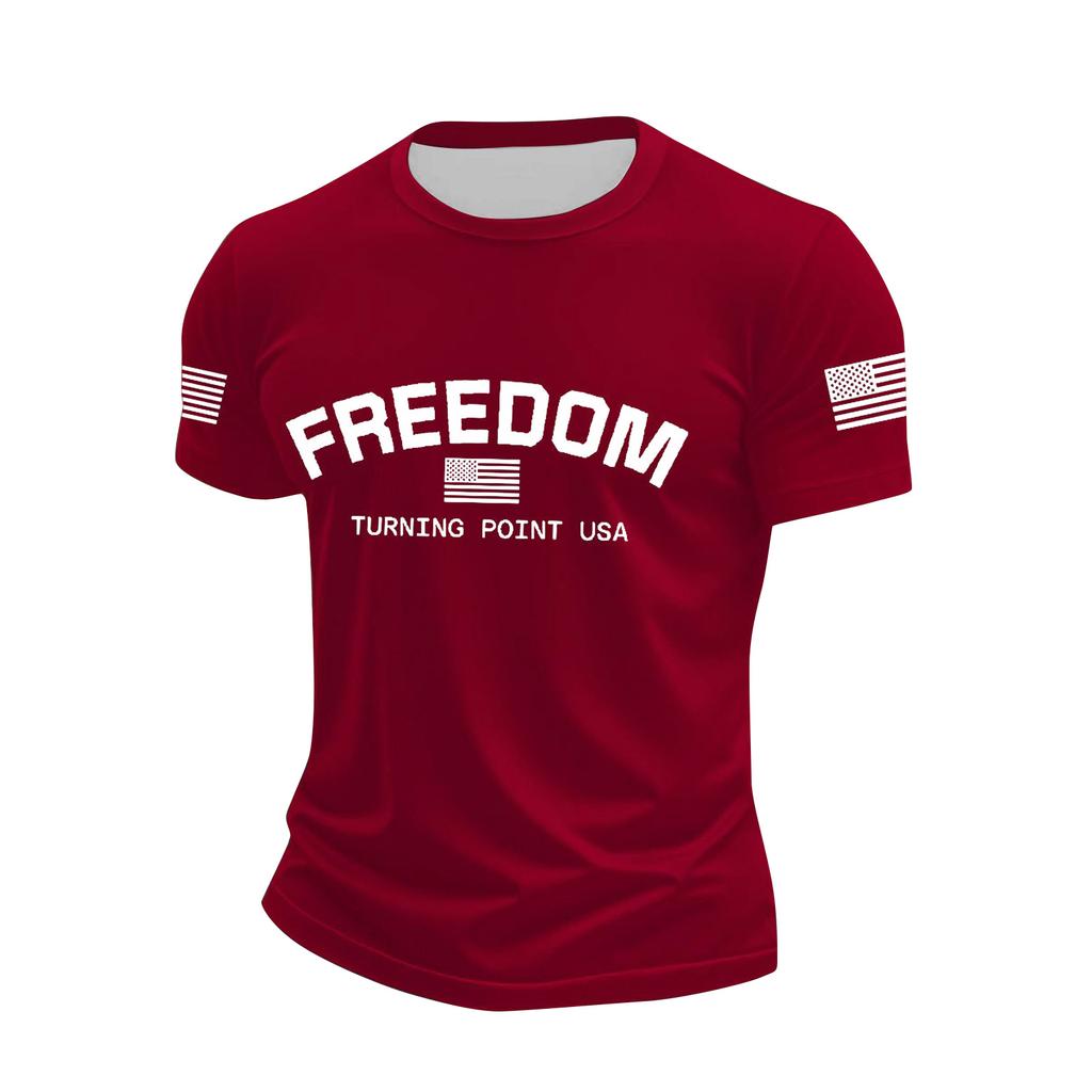 Мужская футболка с коротким рукавом с принтом Мужская свободная повседневная футболка с коротким рукавом