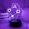 1PC Gaming Experience Cross Button 3D Night Light Touch Colorful LED Light Bedroom Decoration Atmosphere Light
