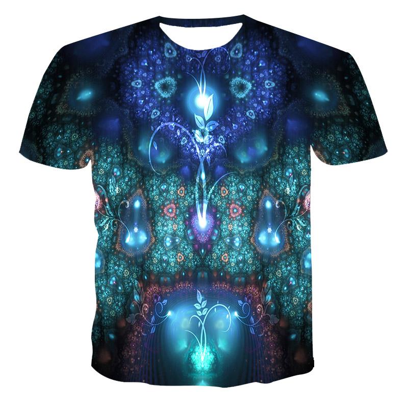 Fashion Men's T-shirts With Abstract Three-dimensional Graphic T Shirts Summer Casual Breathable T-shirts with Short Sleeves Top