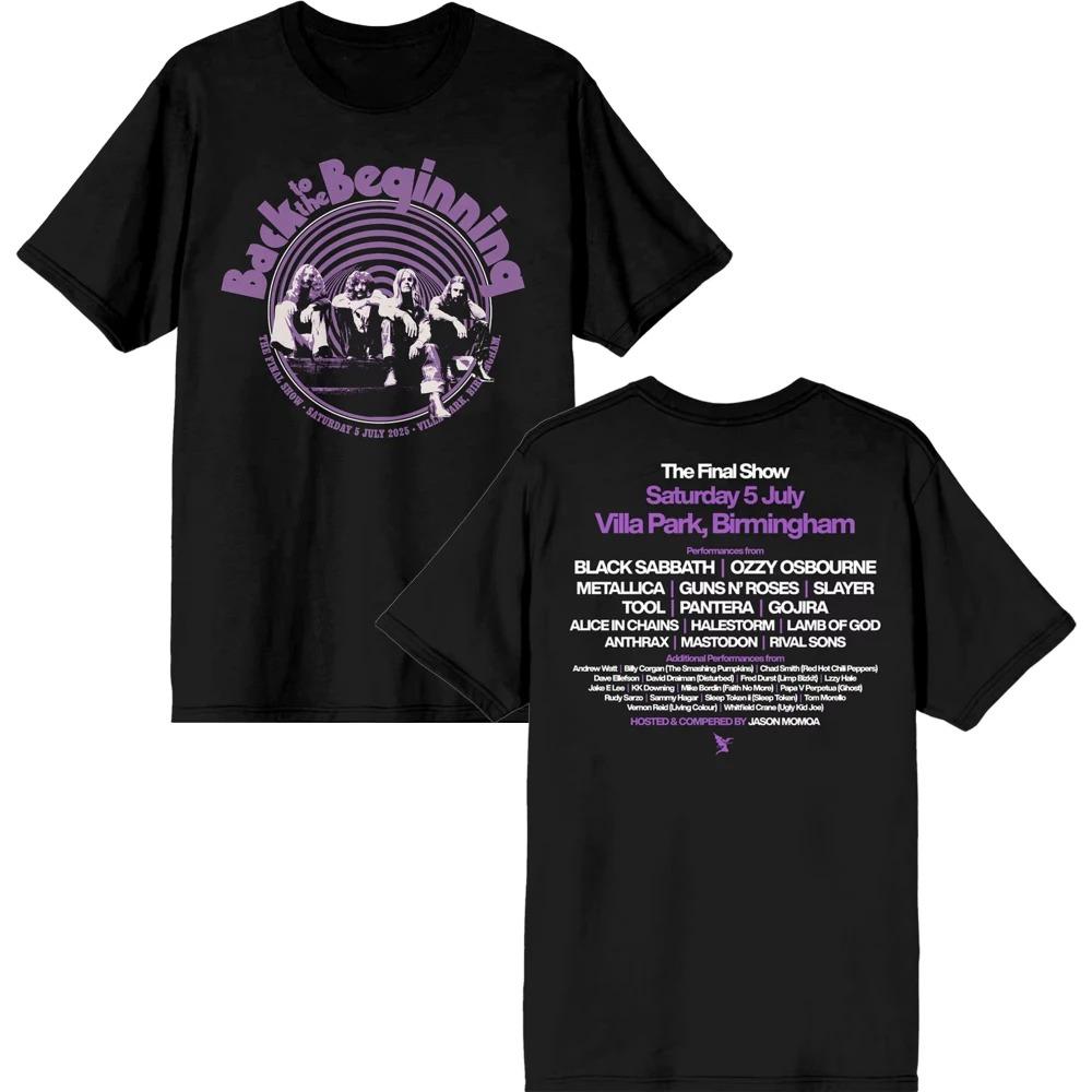 2026 Black Sabbath и Ozzy Osbourne Back To The Beginning Мерч Мероприятие Футболка с составом Мужская Женская Футболка Ins Y2k Новый Бренд Новый Стиль