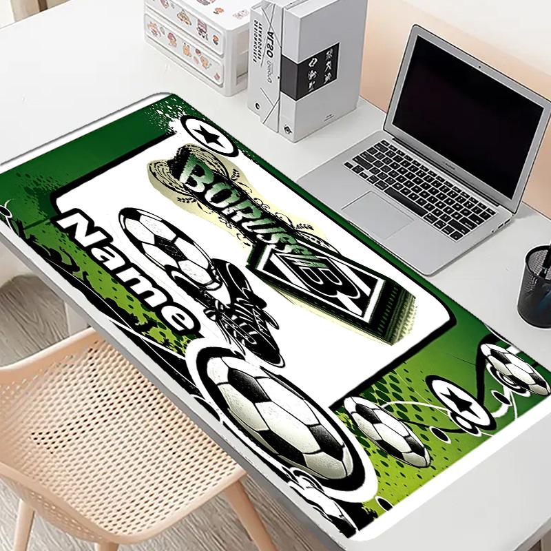 Custom Name Personalized Borussia Monchengladbach Pattern Mousepad, Laptop PC Desk Mat, Decorative Desk Mat for Home Keyboard Pad Gift