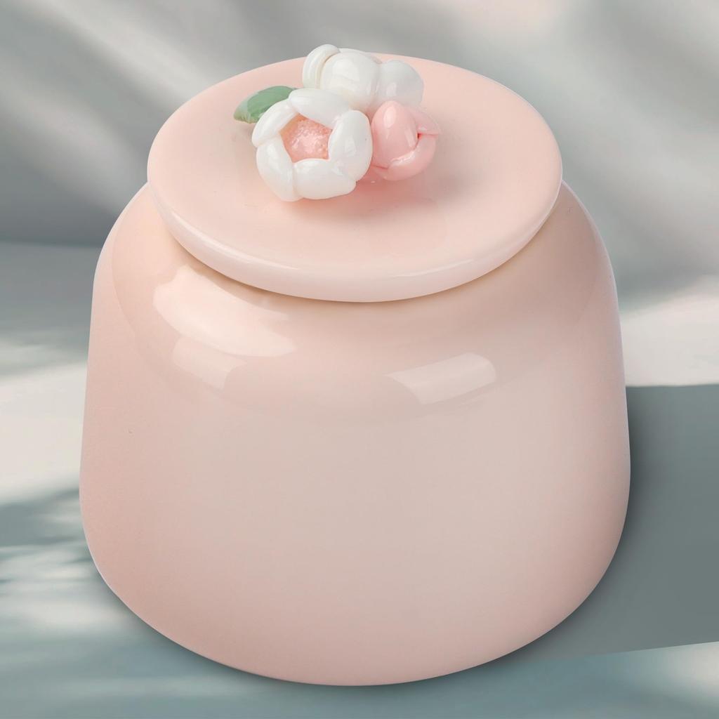 DiDiBirDi Mini Urn, Perfect for Keeping Your Pet's Ashes, Perfect for Two-Part Cremation, Includes a Compact Urn Cover and Pink Cover, Ideal for