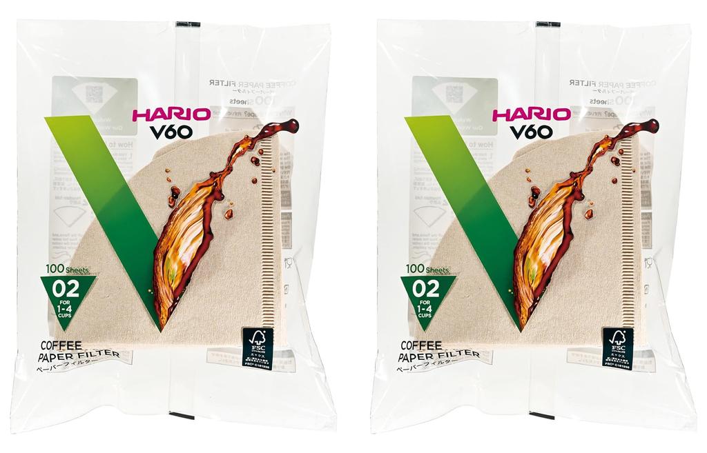 Фильтр бумажный HARIO V60 02M для чашек 200 шт. Misarashi 1~4 VCF-02-100M