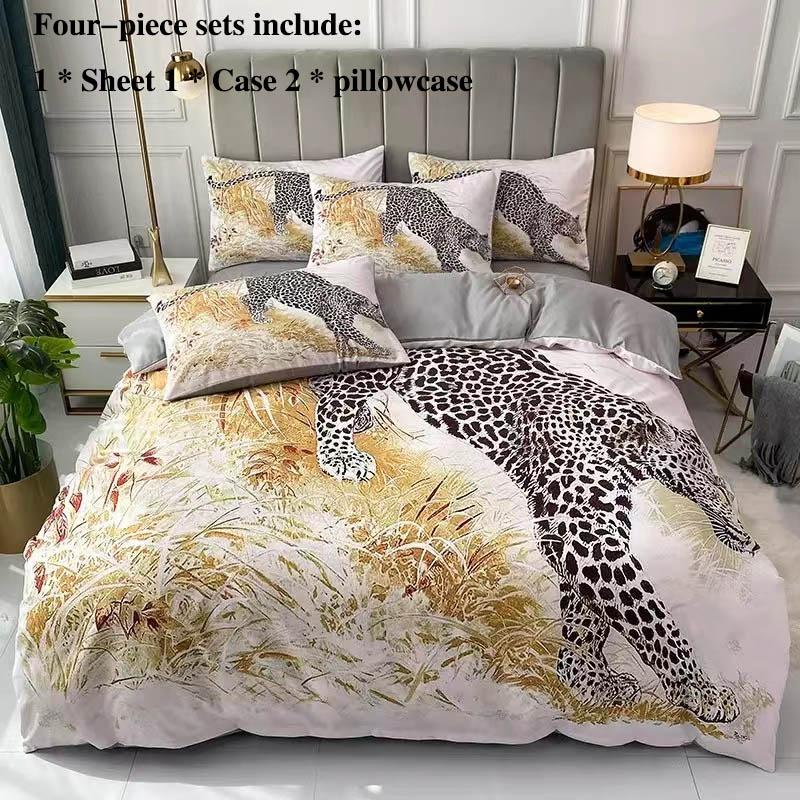 Leka Хлопковые простыни из четырех предметов с рукавами, набор наволочек 1, легкая роскошь, 1,5 метра, 1,8, постельные принадлежности, домашний текстиль