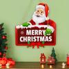 Wooden Merry Christmas Printed Santa Claus Wall Hanging Door Hanging for Home Living Room Party Church Decoration Xmas Wall Decor Items