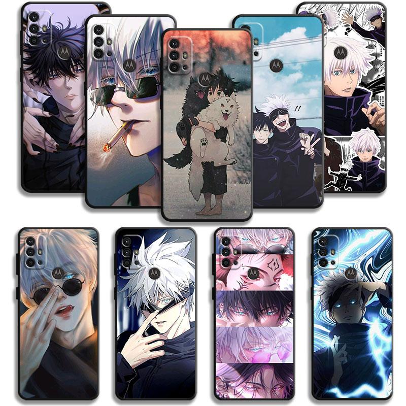 Case For Motorola G200 G60 G50 G31 G30 G22 G9 G8 Power Plus Edge 20 Lite One Fusion Jujutsu Kaisen Cool Gojo Satoru Itadori Yuji