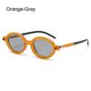 Literary Small Oval Sunglasses Punk Beach/Travel/Streetwear Glasses Flat Glasses  for Women & Men