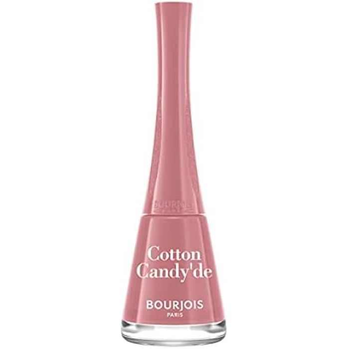 Vernis à Ongles - BOURJOIS - 1 Seconde 50 CottonCandy'De - Séchage Rapide - Pinceau Panoramique - Rose