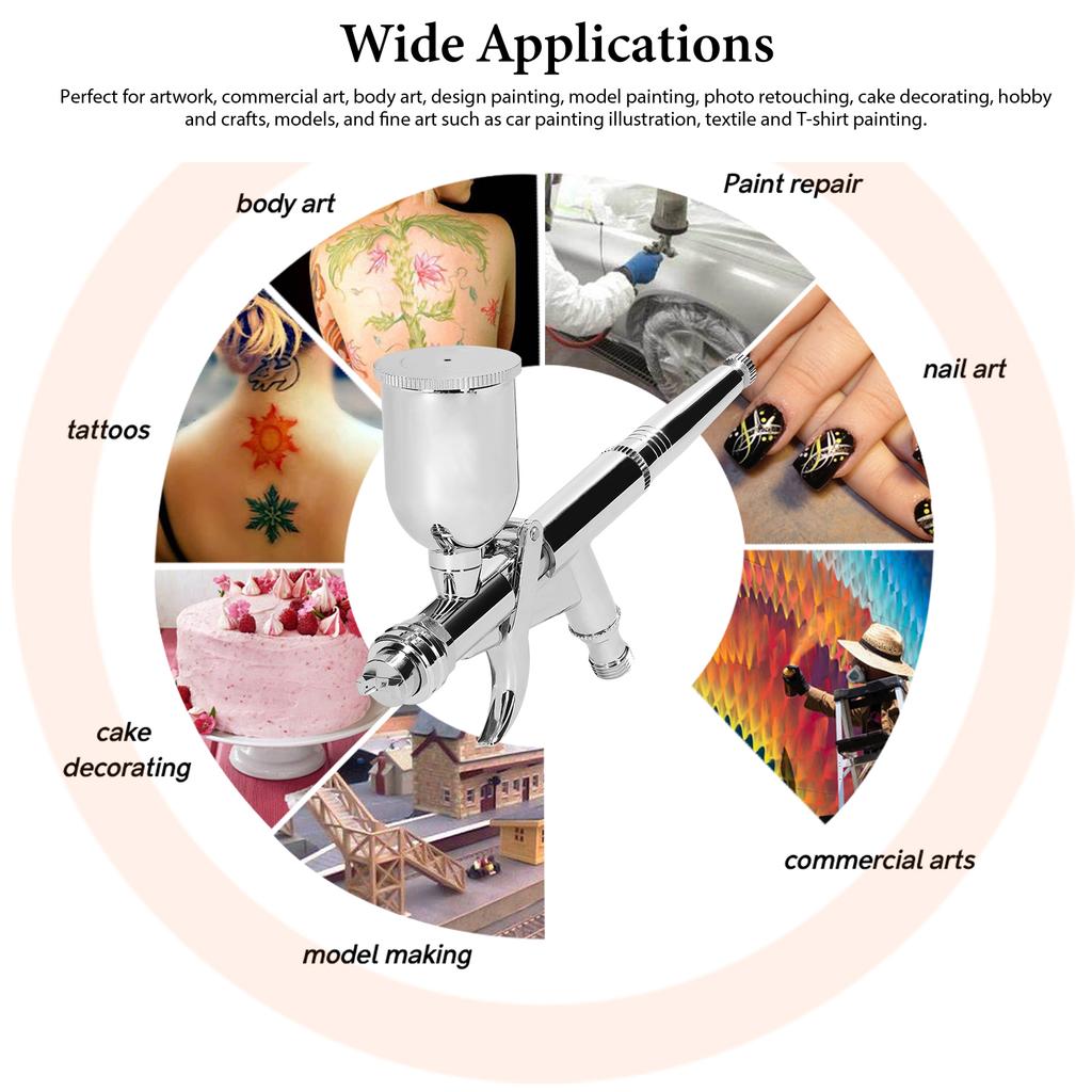 T217A Комплект аэрографа 0,5 мм Набор аэрографов с чашками для краски 15CC для модели автомобиля DIY Живопись