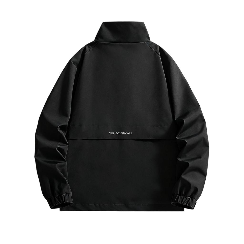 New Zipper Casual Coat Loose Collar Big Pocket Jacket Large Size Fashion Leisure Outdoor Sports Coat