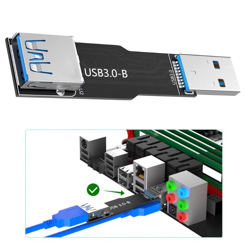 Плата-удлинитель USB3.0 B с высокой скоростью, адаптер «папа-мама» для подключения к ПК и приложений общего назначения