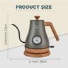 Электрический чайник 220 В/110 В, 1 л, нержавеющая сталь 304, изогнутый носик, кофеварка, изящный заварочный чайник с термометром