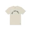 Logo Print Crew Neck Short Sleeve T-Shirt Unisex Tops Oatmeal VN0A7S5W2N1