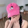 Милая собака Бейсболка для женщин Наружная защита от солнца Кепки с козырьком-уточкой Сладкая Кепка с козырьком и бантом Широкополая Регулируемая Девочка Солнцезащитные козырьки