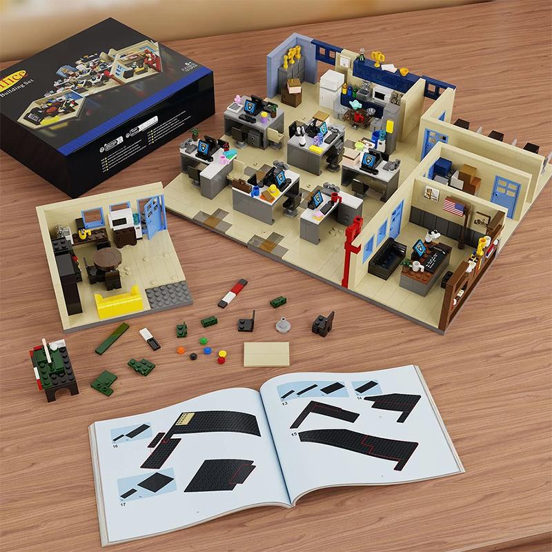 1310 PCS Brooklyned Nine Building Block Set Sitcom Nine Movie Office City Architecture Polices Station Model Toys Fans Xmas Gift