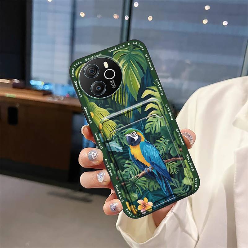 TPU Full Wrap Phone Case For Blackview Shark8/Oscal Tiger12 Card Slot Cartoon Silicone Cover Soft Case Anti-knock Cute