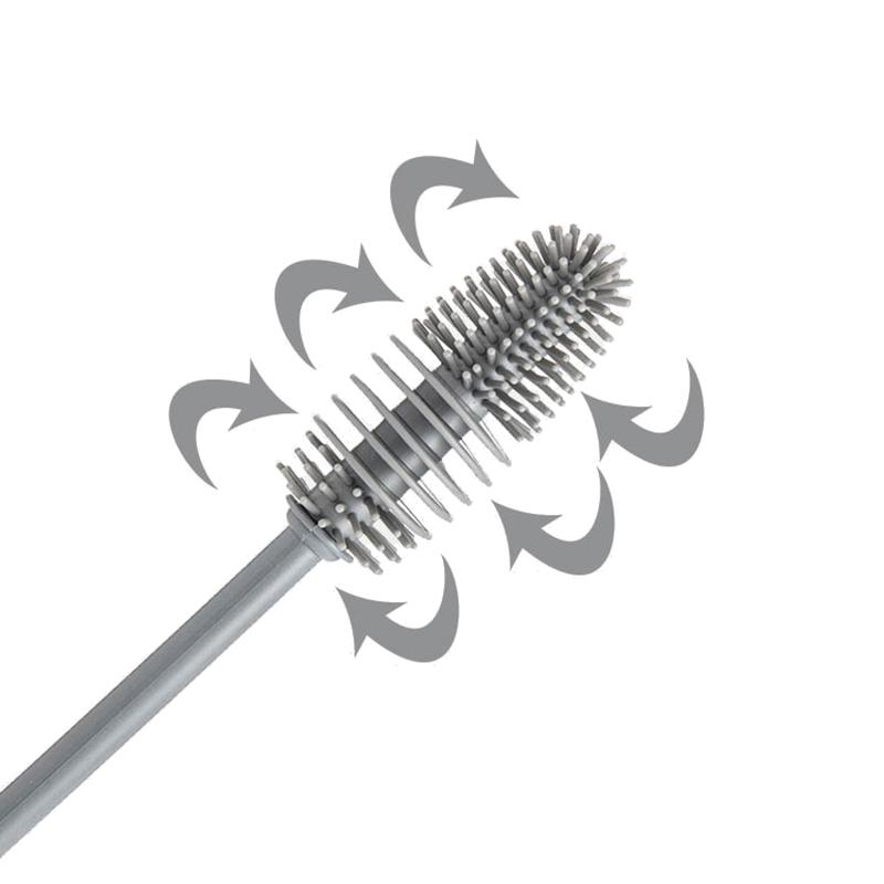 Мягкая щетка для бутылок, изоляционная чашка, сгибаемая головка щетки, моющая, без тупиков, длинная ручка, силиконовая щетка для чистки, бытовой инструмент