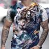 Couple 3D Tiger Print T-Shirt Men's 3D T-Shirt Drop Ship Top Short Sleeve Camiseta Round Neck T-Shirt Fashion Casual Brand