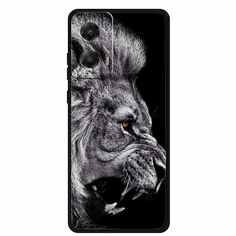 Для Moto G85 5G Чехол ТПУ Животные Мягкий Силикон Задняя Крышка Чехлы Для Телефона Для Motorola Moto E14 MotoG85 Волк Защитный Крутой funda
