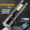 2000 мАч Многофункциональный мощный фонарик с цифровым дисплеем USB для улицы, рыбалки, кемпинга, зарядки, телескопического зум-светильник