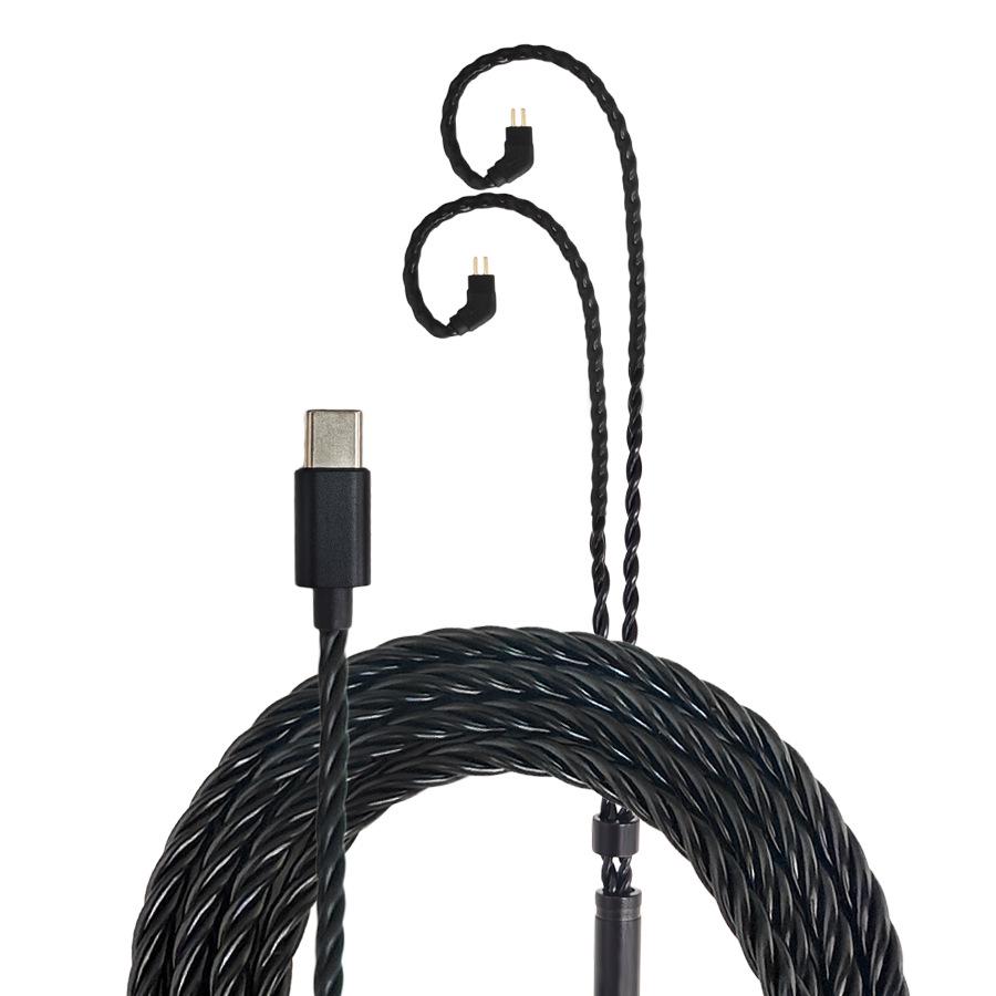 Hi-Fi Type-C 0,78 мм Двухконтактный Кабель для Наушников Запасной