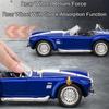 1:22 Модели автомобилей Shelby Cobra Z4 из сплава Литые игрушки Резиновые шины Миниатюрный суперкар Двери открываются Транспортные средства Подарки для малышей и детей