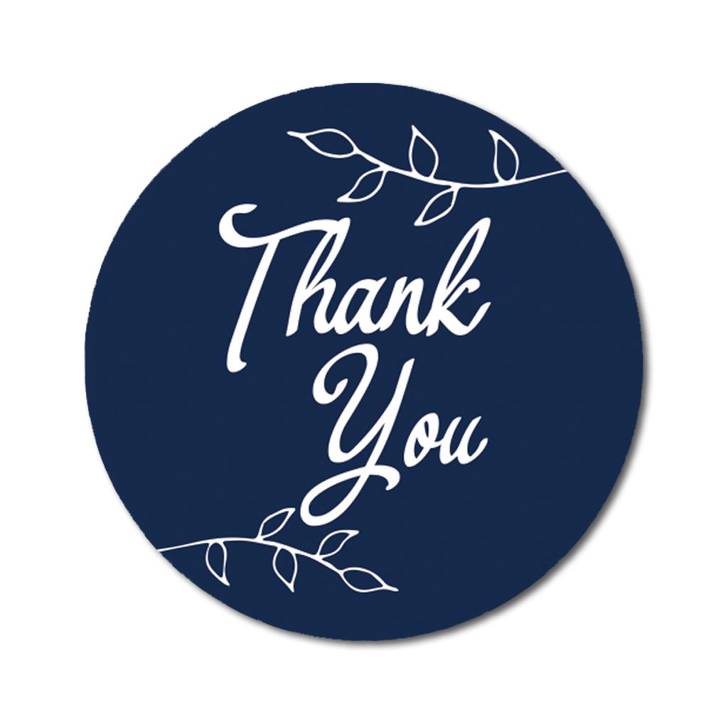 Дарлинг Сувенир Круглый 45 Шт Лист Лозы Спасибо Наклейки Черный Свадебный Конверт Печать-1.6