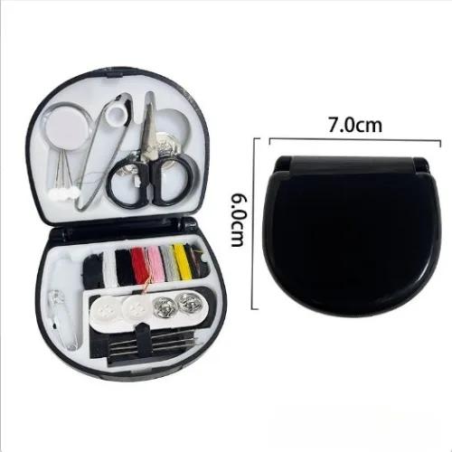Portable Handheld Sewing Kit, Mini Travel Sewing Machine with Threads, Needles, Buttons for Emergency Clothing Repairs, Home