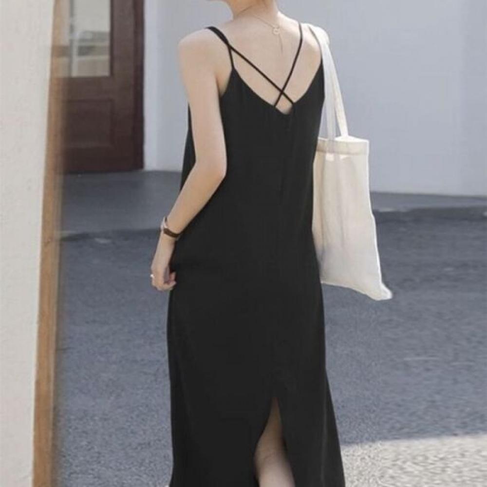 Rellawear Women S Black X Line SleeveleSS dreSS