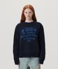 AMES-WORLDWIDE 52 Jacquard Sweater Navy(Am2Efuk600A)