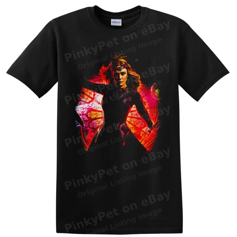 Scarlet Witch Wanda Maximoff Magic Book Art T Shirt Graphic Tee Fan Gift