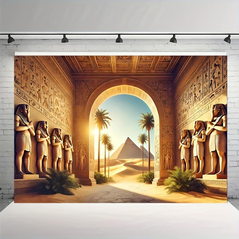 Vibrant view of Egyptian pyramid arches with polyester background fabric, suitable for family gatherings, weddings, birthdays