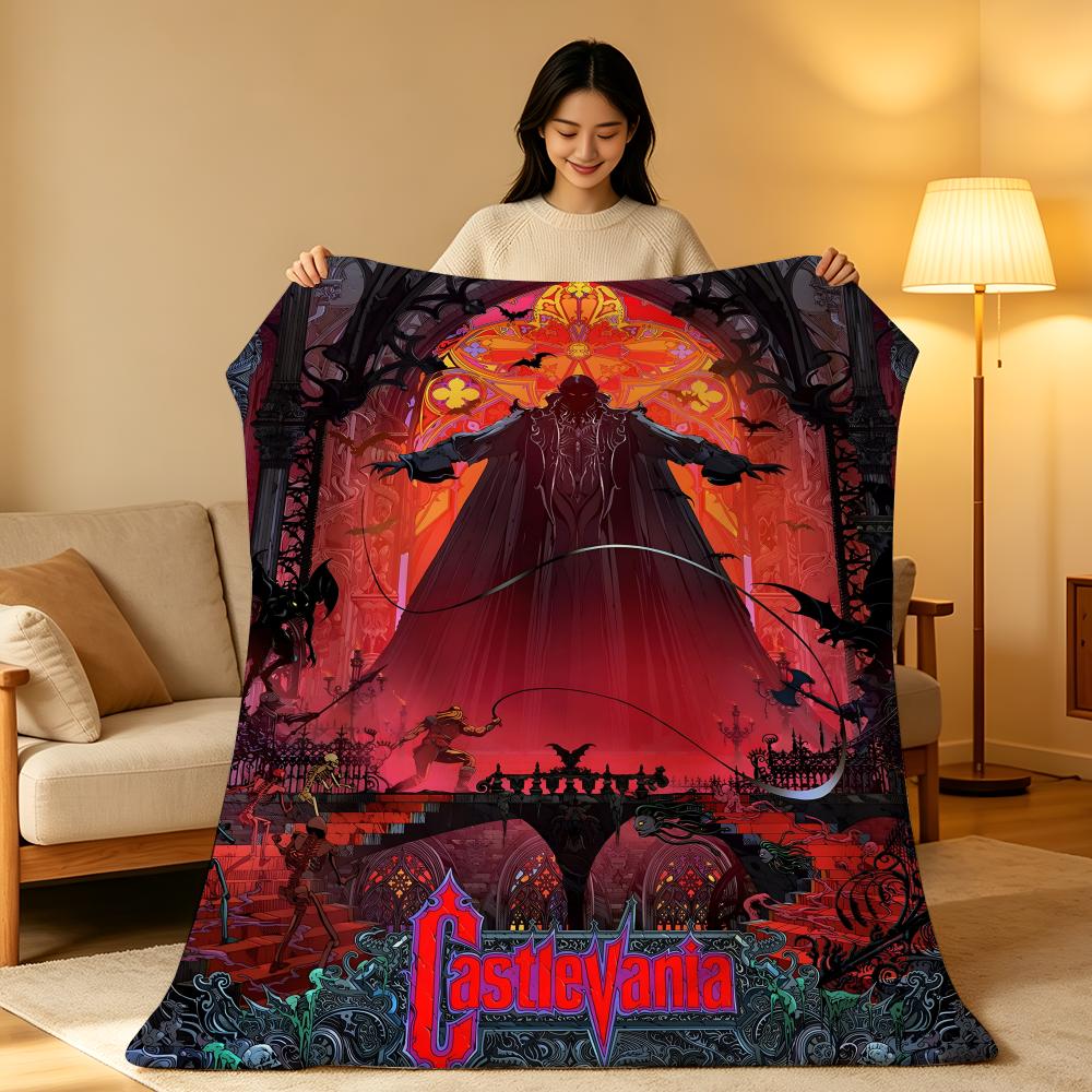 Игровое одеяло C-Castlevania, короткий плюш высокой плотности, мягкое, приятное для кожи, для дивана, для сна, в комнате с кондиционером