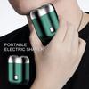 Мини-электробритва с двойной головкой, USB-перезаряжаемая, водонепроницаемая, дорожная роторная бритва