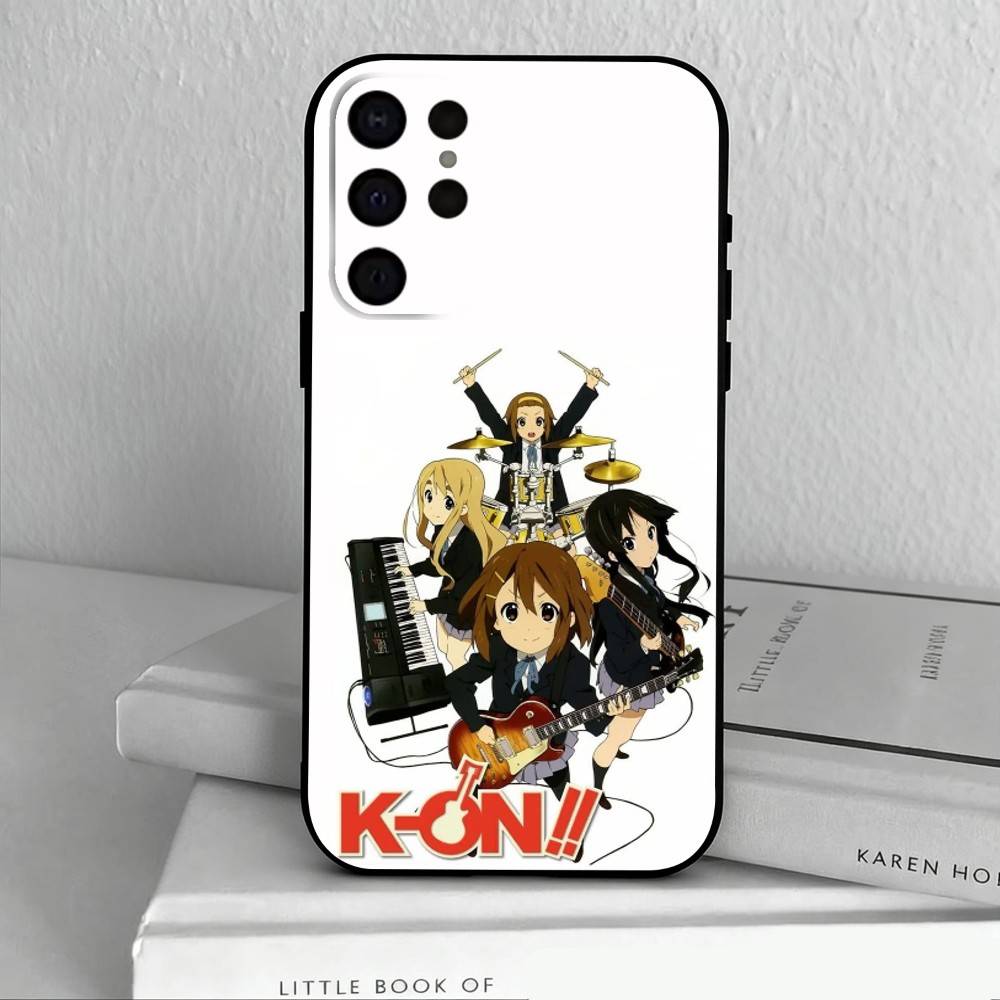 K-K-ON M-Music G-Girls Phone Case For Samsung S25,24,23,22,30,21,10,9,Ultra,Plus,Lite,FE,4,5 G Soft Black Case