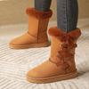 Large Size Winter New Thick-soled Velvet Thickened Snow Boots for Women, Large Size Warm Towel, Medium Boots for Women