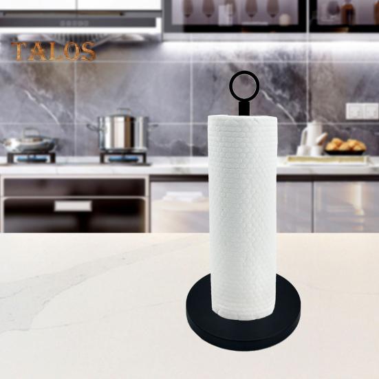 Держатель для бумажных полотенец из нержавеющей стали с утяжеленным противоскользящим основанием, полированной поверхностью, устойчивый к коррозии, подставка для держателя бумажных полотенец