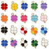 10/20/40pcs Alloy Oil Drop Pendant, Random Color, Clover Jewelry, Decorative Accessories, DIY Earrings, Necklaces, Bracelets