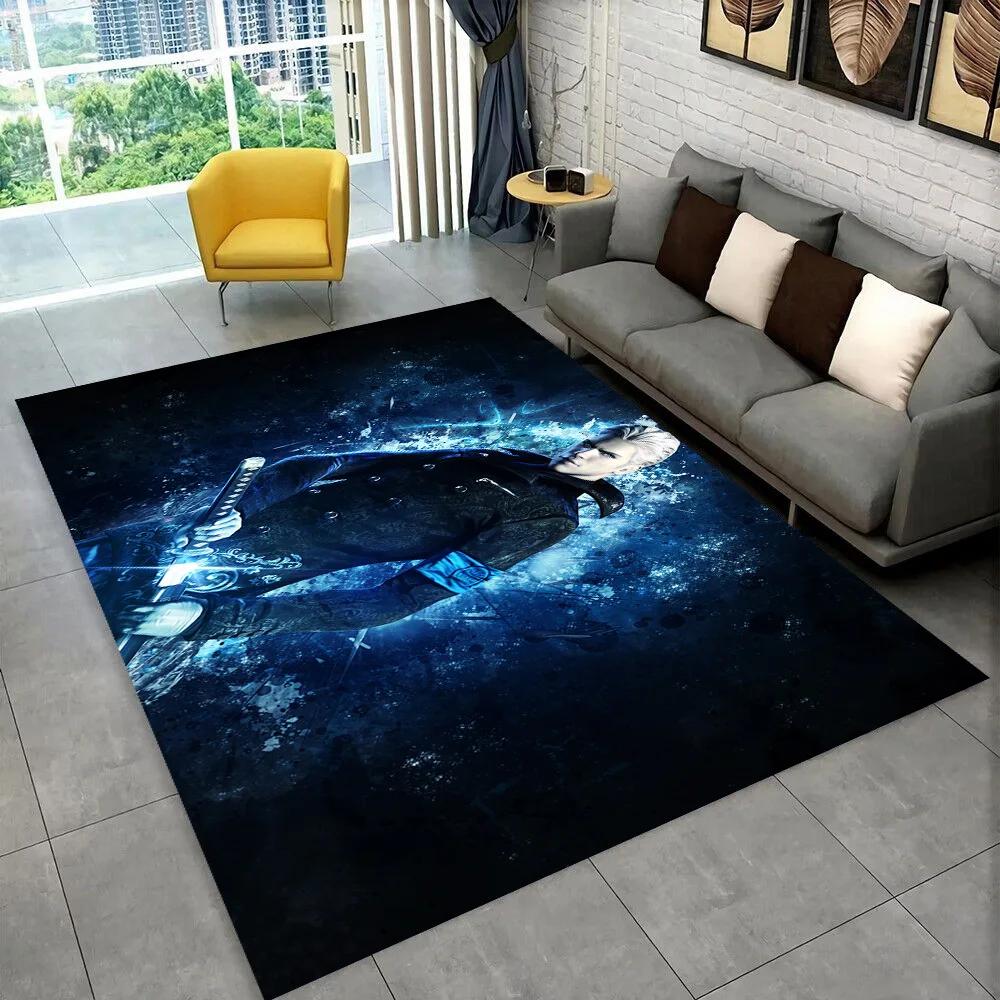 DMC Game 3D D-Devil May Cry Cartoon Carpet Rug for Bedroom Living Room Home Sofa Decoration,Children Game Large Decor Floor Mat