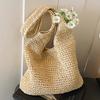 Beach Vacation Straw Bag New Shoulder Bag Summer Straw Tote Bag Large Capacity Portable Woven Bag Summer Beach Tote Handbag
