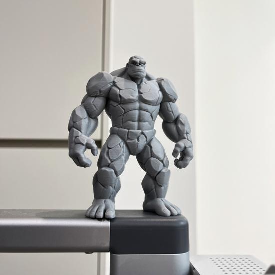 3D-печатная статуя гориллы из камня, Мускулистая фигурка из камня с тяжелым основанием, Креативный декор для стола, Украшение для домашнего офиса, Уникальный подарок для мужчин и мальчиков