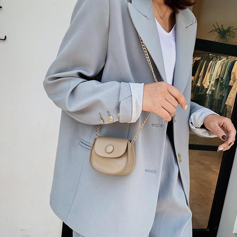 Весна/лето Простая женская мини-сумка-седло Женская корейская версия цепочка маленькая сумка на одно плечо сумка через плечо