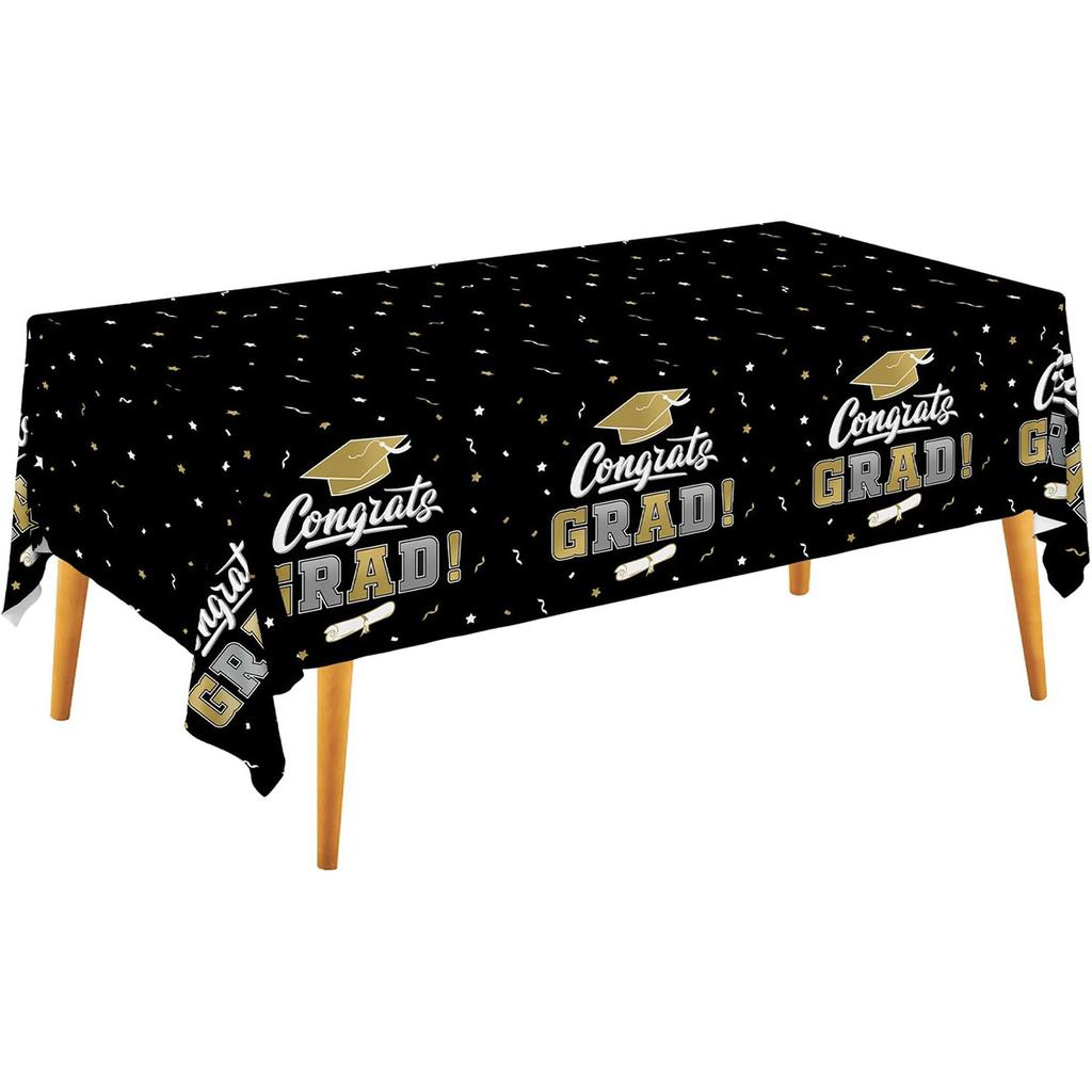 152*305cm High-quality Linen Graduation Tablecloth, -wrinkle Tablecloth, Suitable For Use In Graduation Ceremonies And Party Supplies. Party Supplies
