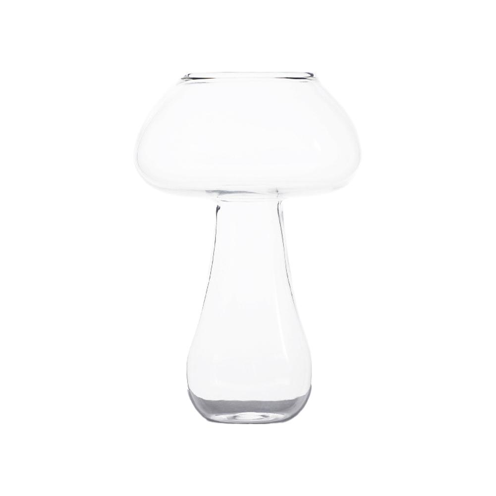 Mushroom Shaped Cocktail Glass Cup Transparent Glass Flower Vase Hydroponic Aromatherapy Bottle Desktop Decoration Ornament