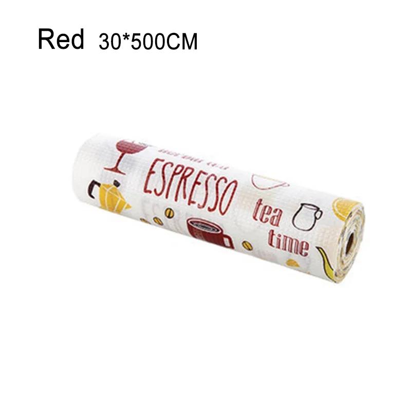 Коврик для шкафа с принтом, водонепроницаемый коврик для кухонного ящика, вкладыши для кухонных шкафов, коврики для холодильника, масштабируемая полка для контактной бумаги