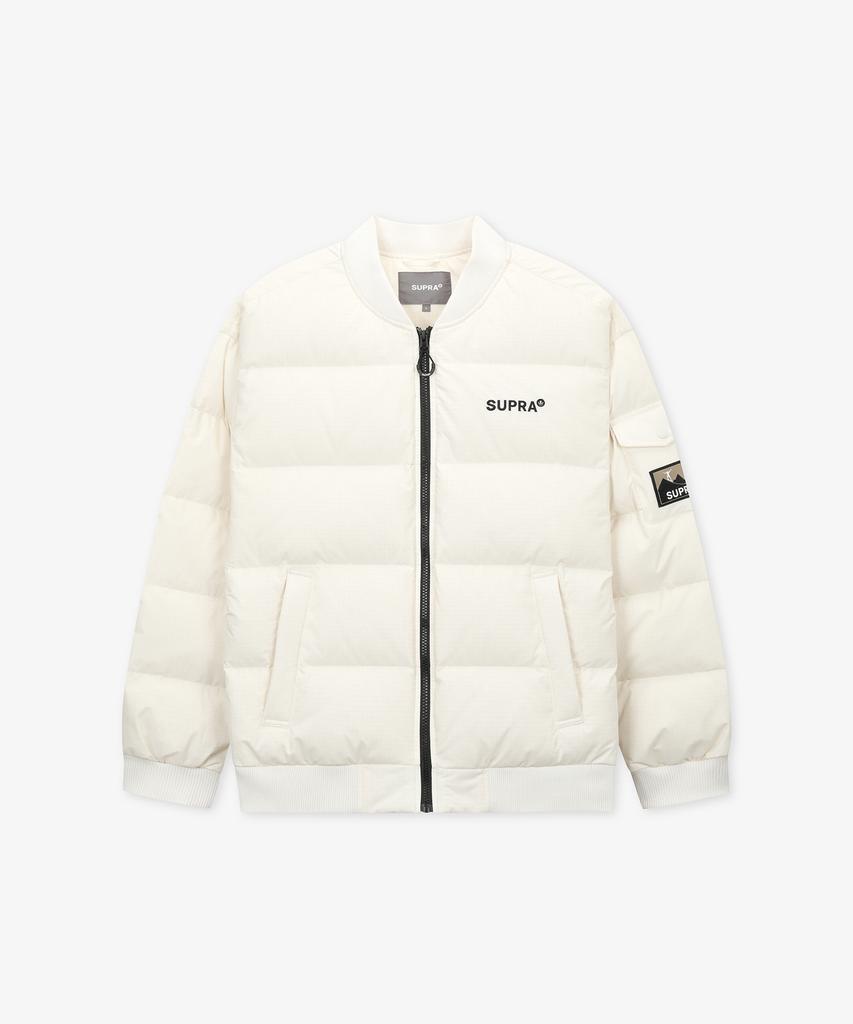 Короткая пуховая куртка Supra из рипстоп-нейлона (слоновая кость)