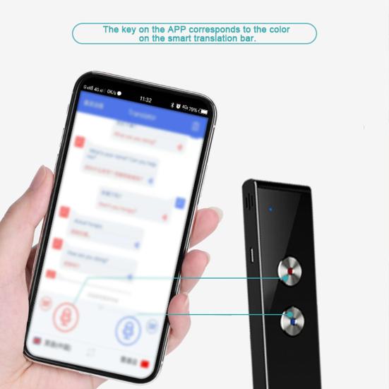 Совместимый с Bluetooth 4.2 Smart Translator Голосовой перевод Высокоскоростной многоязычный устный перевод 96 иностранных языков