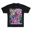 Аниме Графическая Футболка JoJo's Bizarre Adventure Мужская Женская Повседневная Хлопковая Уличная Одежда Короткий Рукав Круглый Вырез