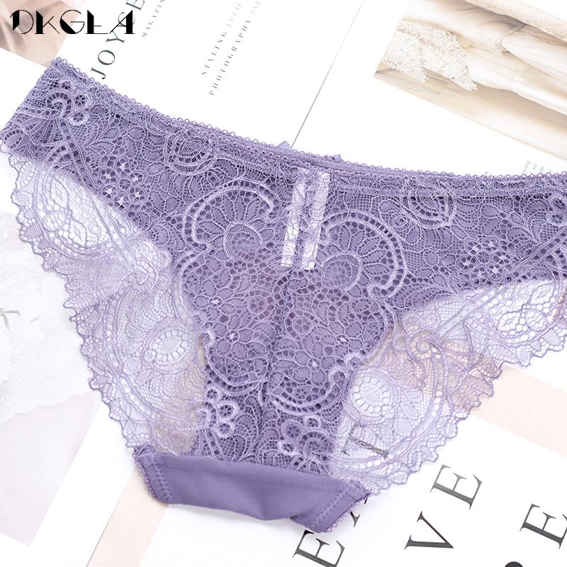 DKGEA Сексуальное нижнее белье, женские трусики, прозрачные кружевные трусы с низкой посадкой